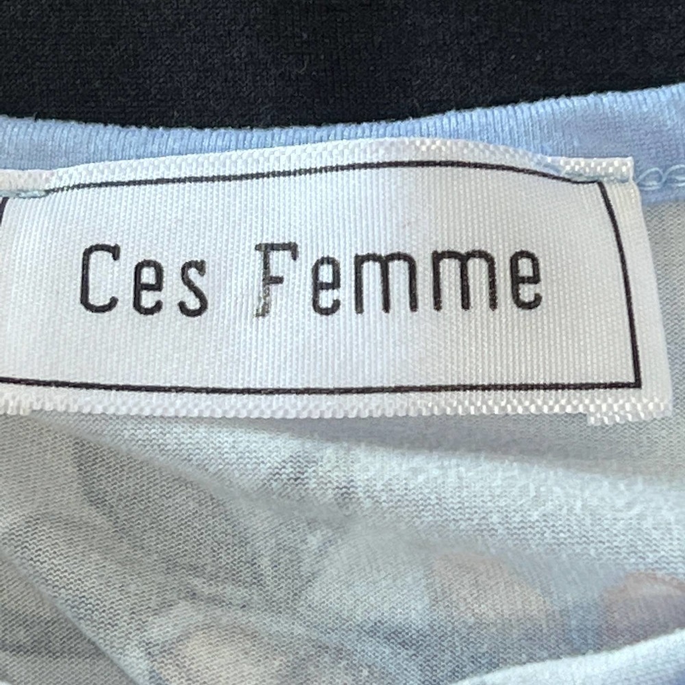 CES FEMME RAGLAN SHORT SLEEVE CREW NECK FLOWY‎ FLORAL DRESS BLUE MULTI SMALL EUC - Picture 11 of 12
